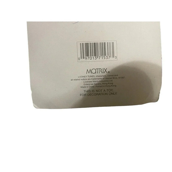 Vtg 1997 Looney Tunes Picture Frame Christmas Ornament Magnet Tasmanian Devil - Picture 6 of 8